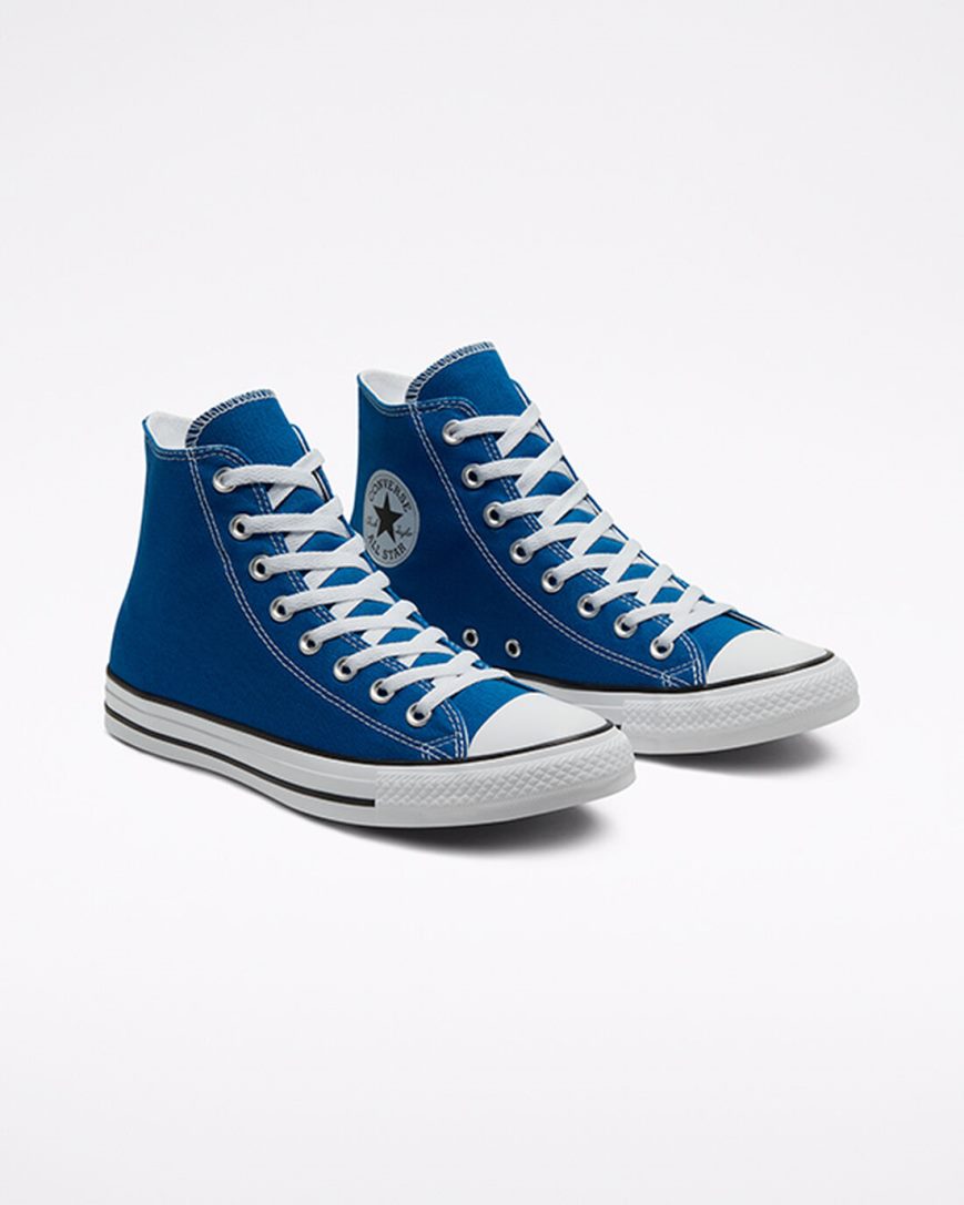 Tenis Converse Chuck Taylor All Star Seasonal Color Cano Alto Masculino Azuis Branco | PT J04P950